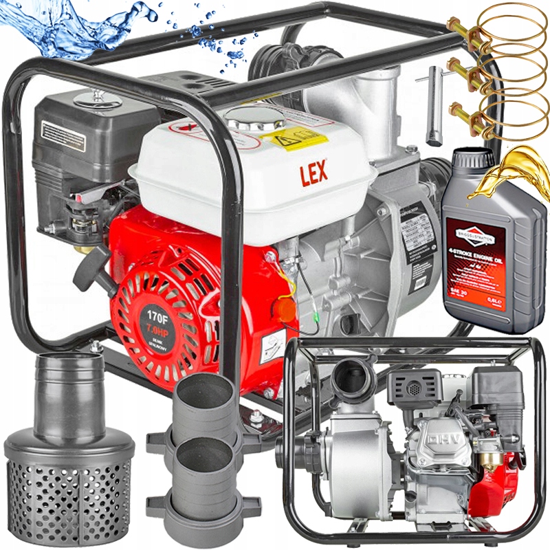 Motopompa Spalovací Čerpadlo Na Vodu 3" Palce 1000L/h