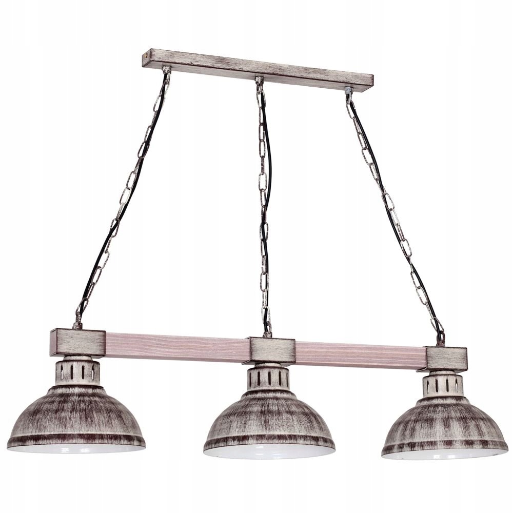 Trojitá závesná lampa na drevenom nosníku Hakon 9062 Luminex