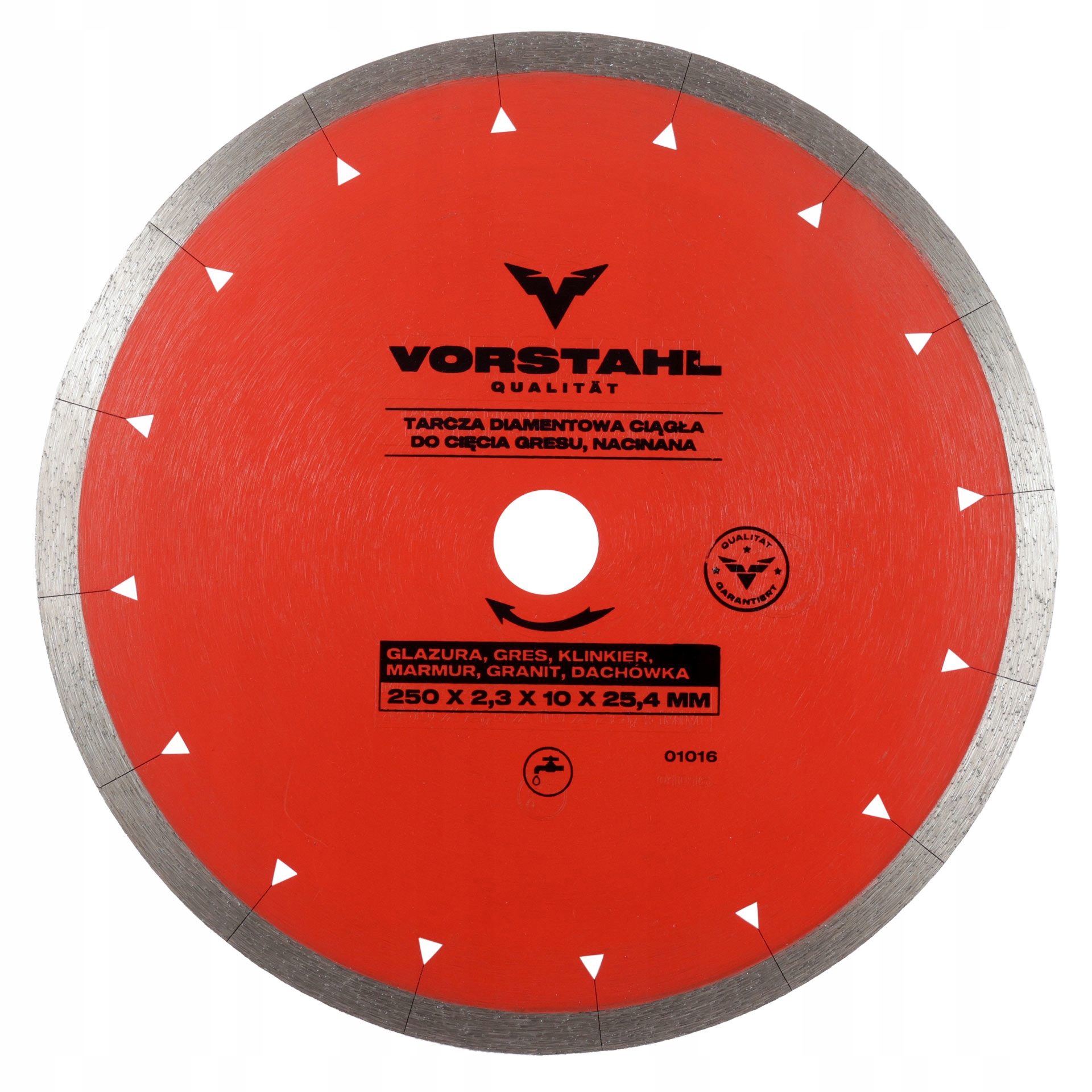 Tarcza diamentowa ciągła nacinana do glazury 200mm Jakość Vorstahl