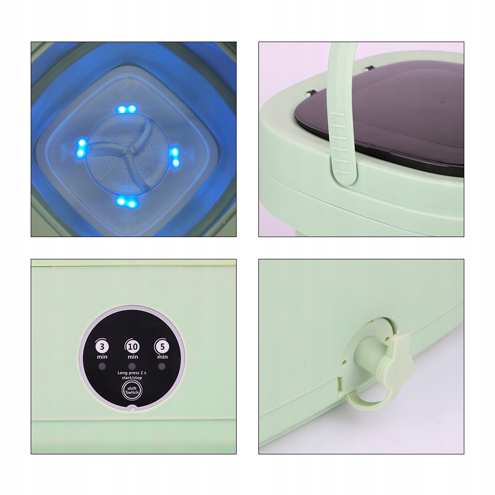 PRALKA PRZENOŚNA MINI SKŁADANA PRALKO-SUSZARKA OSZCZĘDNOŚĆ MIEJSCA 11L Głębokość produktu 30 cm