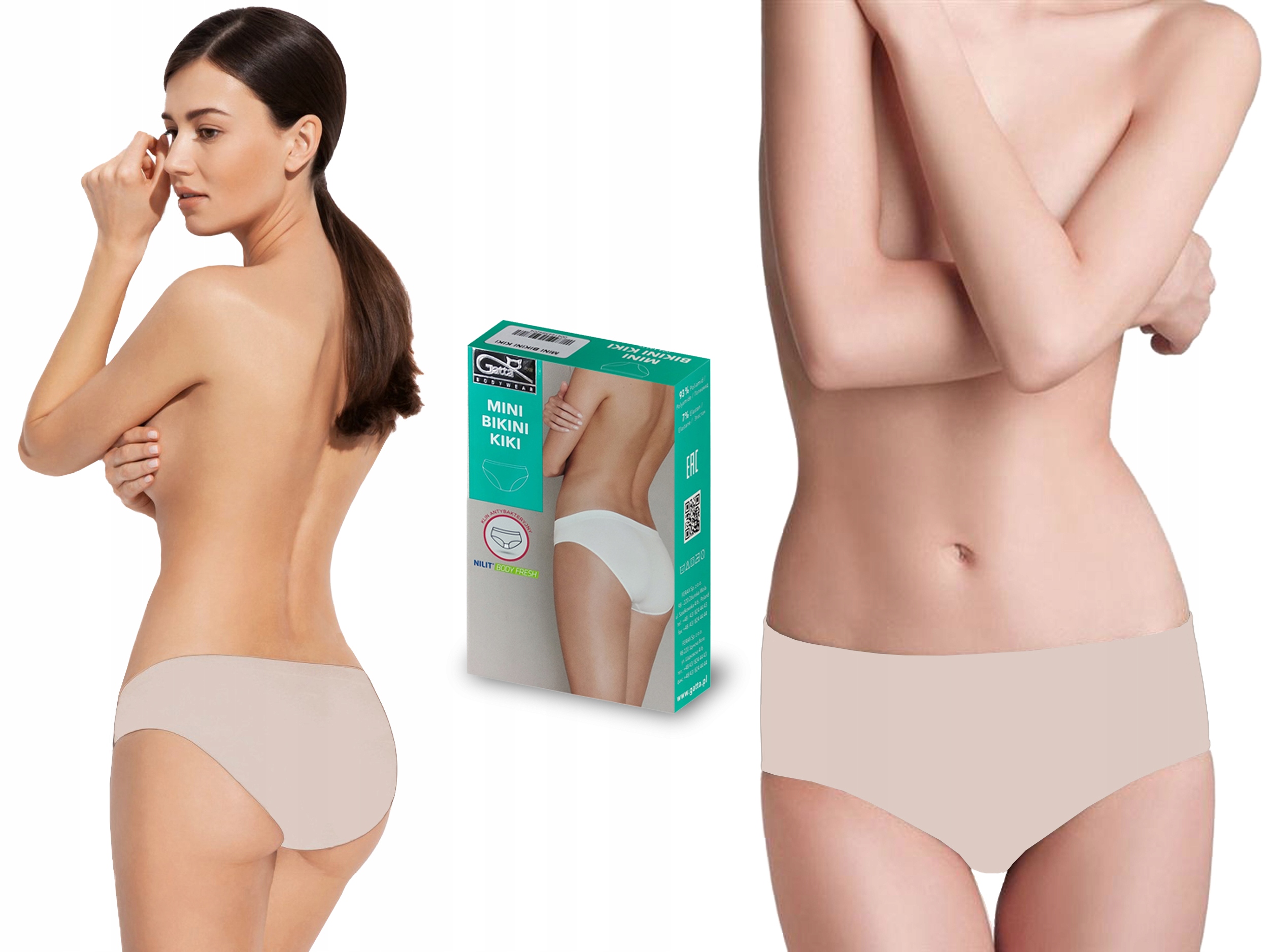

Gatta bezszwowe figi Kiki Mini Bikini, natural, S