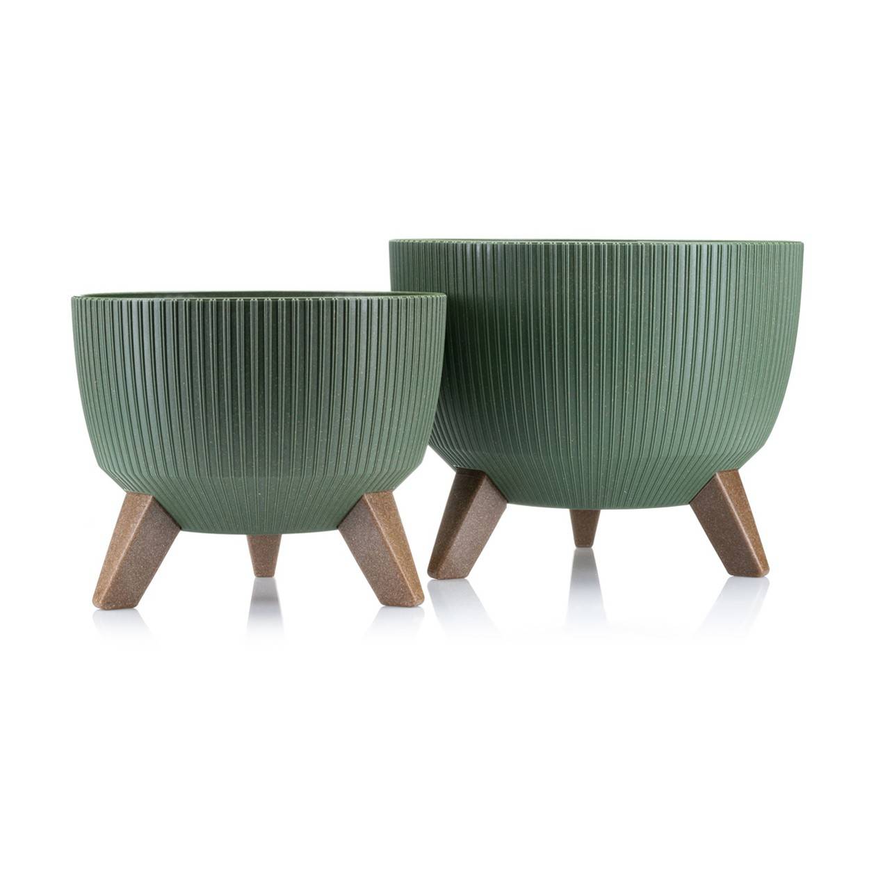 Piękny zestaw doniczek do wnętrz ZIELONA DONICZKA Marka HowHomely