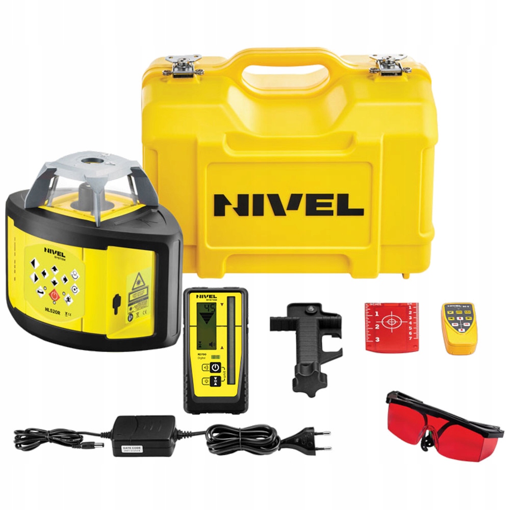Niwelator laserowy Nivel System NL520 + łata LS-24 + statyw SJJ1 Zasięg 500 m