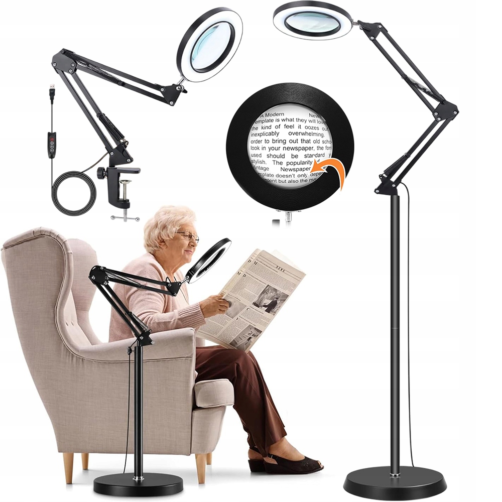 Stolní Led Lampa Kosmetická Kreslicí Lampa 10 X Zvětšovací Lupa