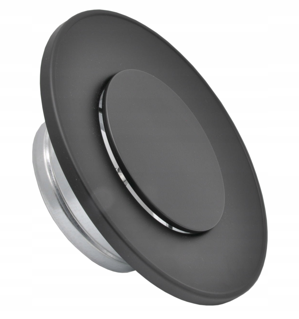 Černý anemostat ASV150 Větrací otvor