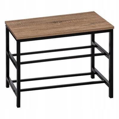 Lavička S Poličkou Aliaj přírodní/černá Na 9 Párů Bot