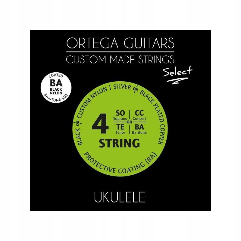 Struny Ortega black UKSBK-BA Ukulele Barytonowe