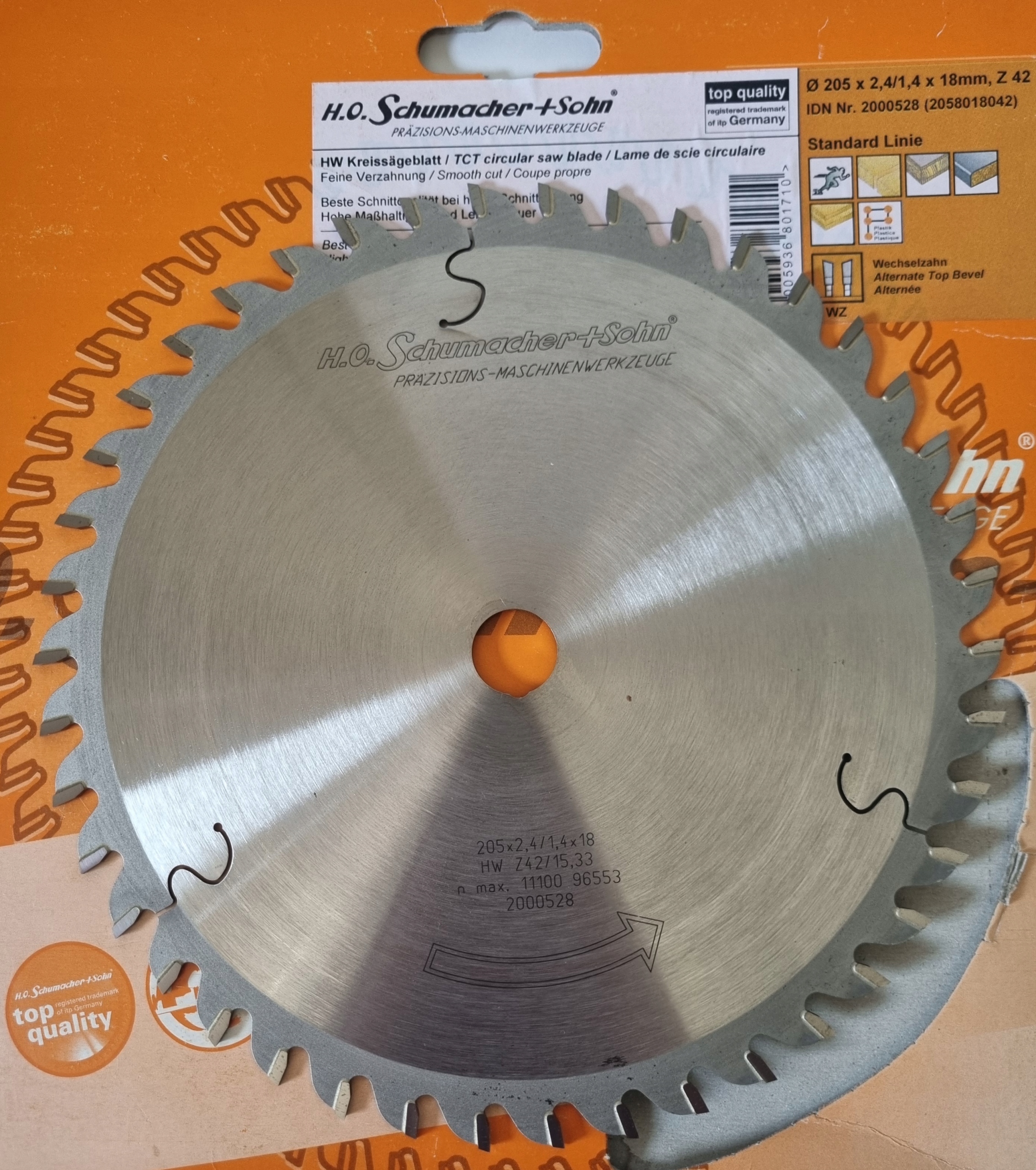 

Schumacher Tarcza pilarska piła 205x18mm 42z Widia