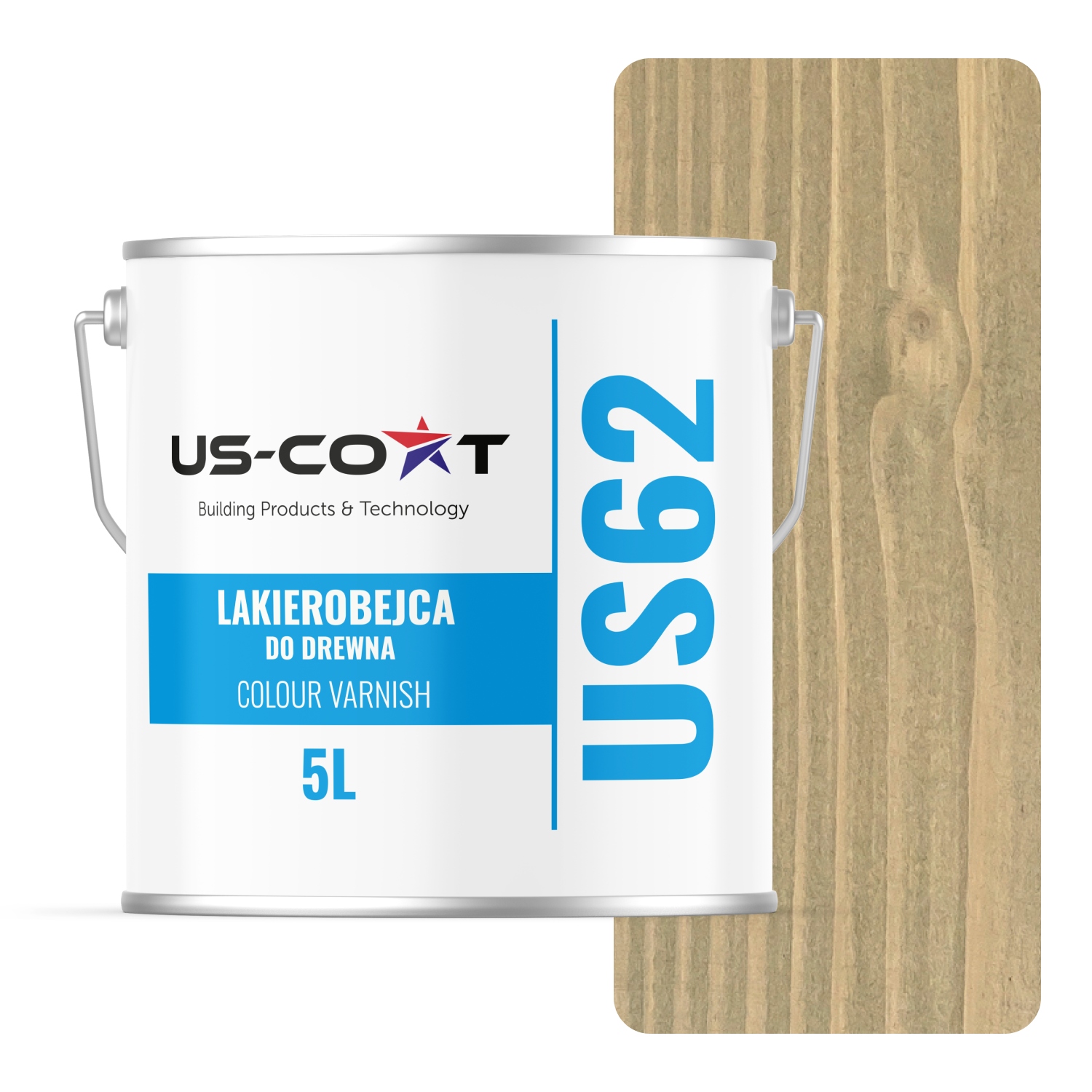 Lakovací Hmota Na Dřevo 3V1 Šedá, Rozbitá Do Žluté, Polomatné Barvy, 5 L Ochranná