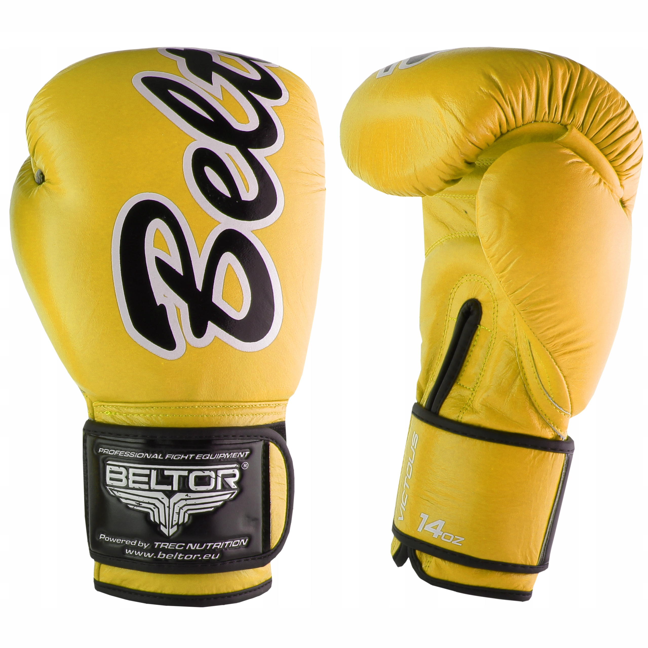 Beltor Rękawice Bokserskie Treningowe Victous Yellow Żółte 12 Oz Boks