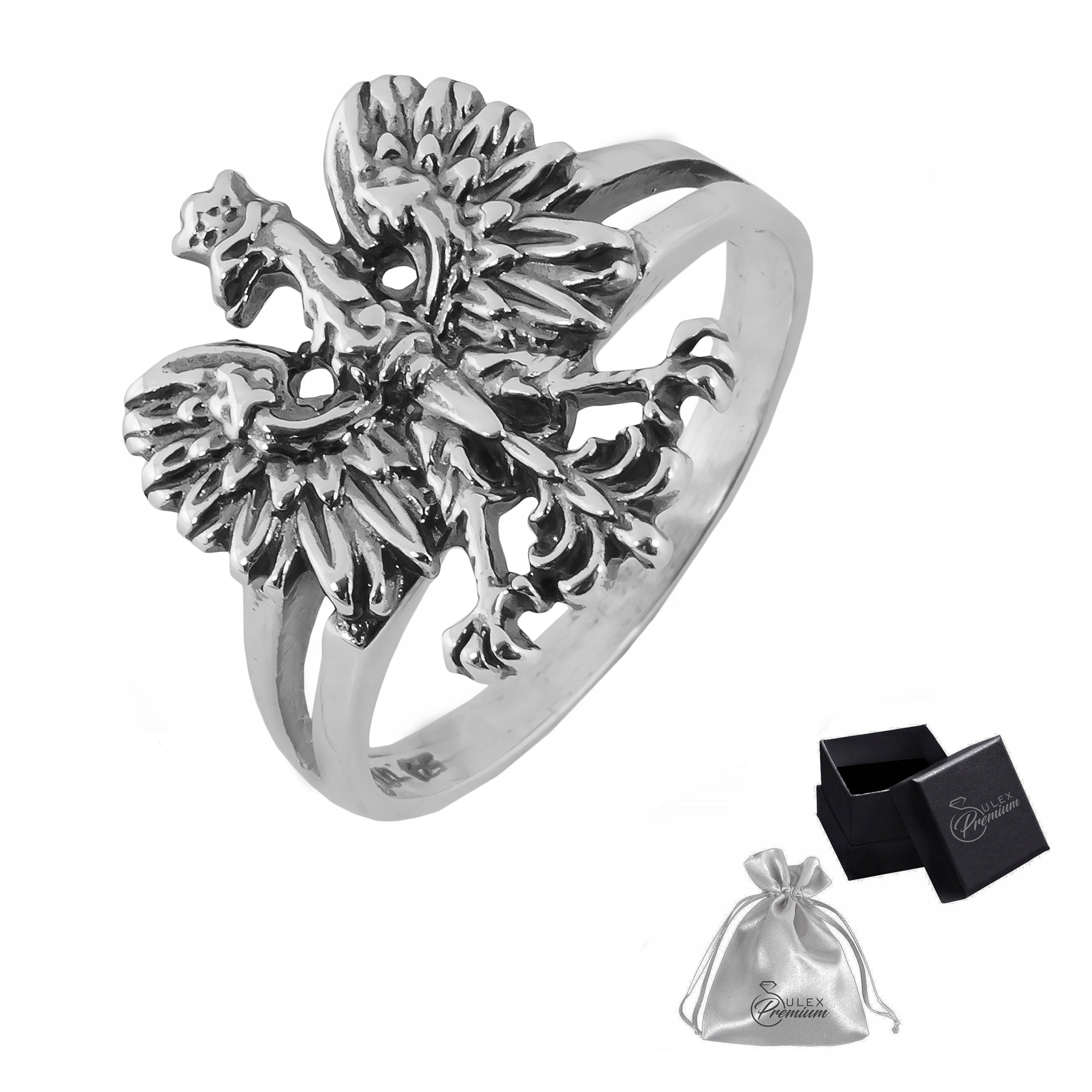 Sygnet Patriotický stříbro pr 925 Prsten Polské Státní znak vel. 18