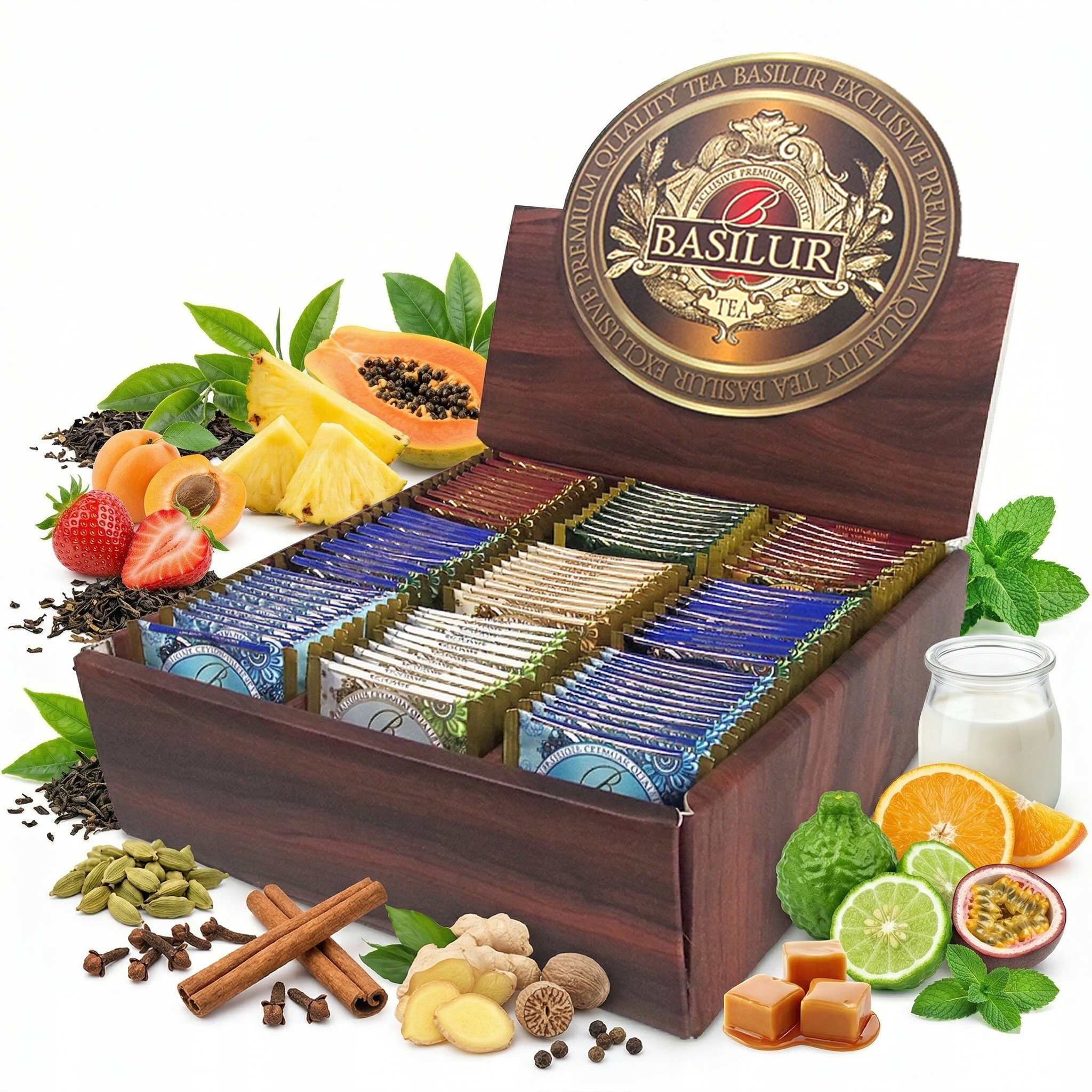 Basilur Ekspozytor Orientalny Zestaw Herbat 9 Smaków koperty 90 szt.