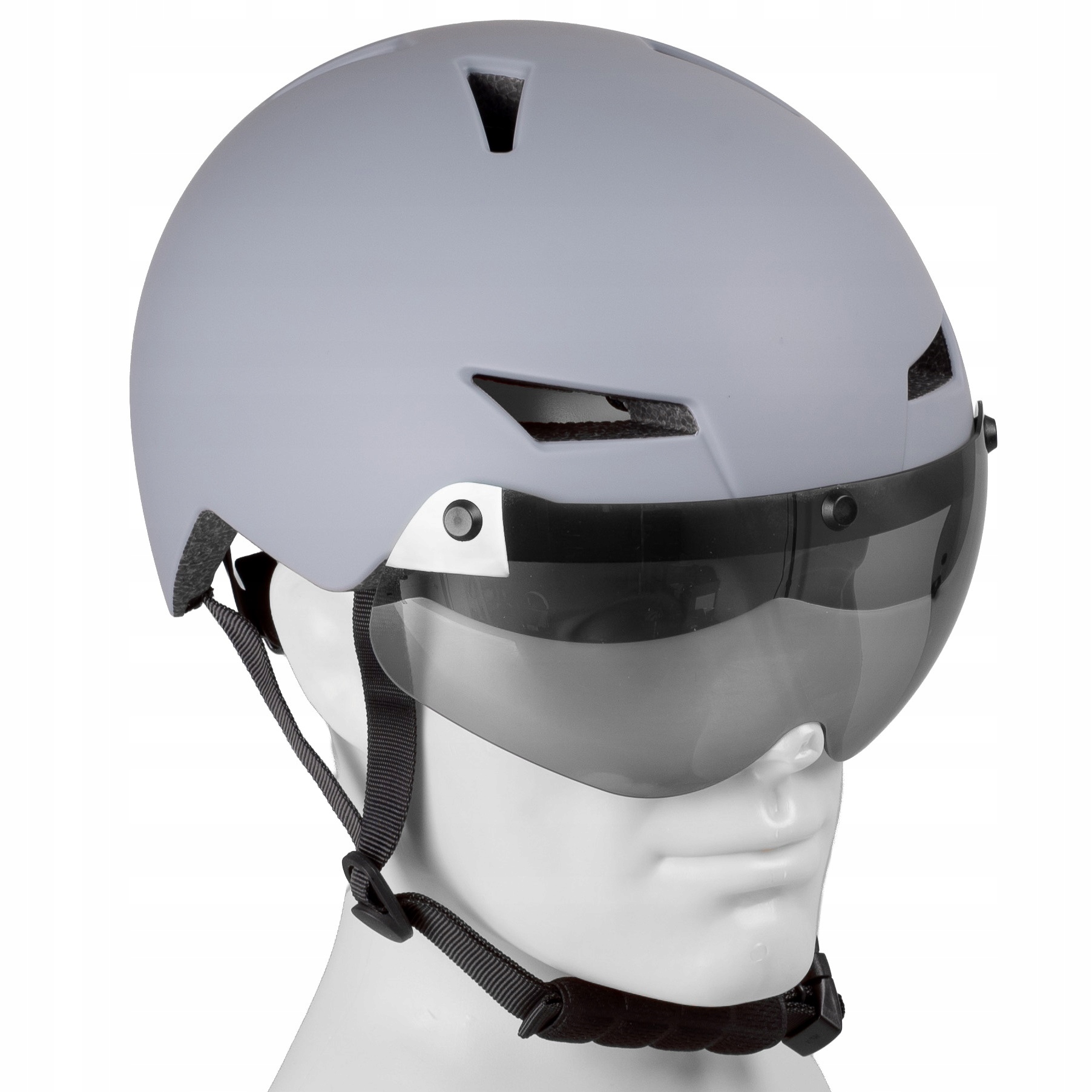 Cyklistická Přilba Na Koloběžku Nastavitelná 55-58 cm Led Lampa Brýle Vayox