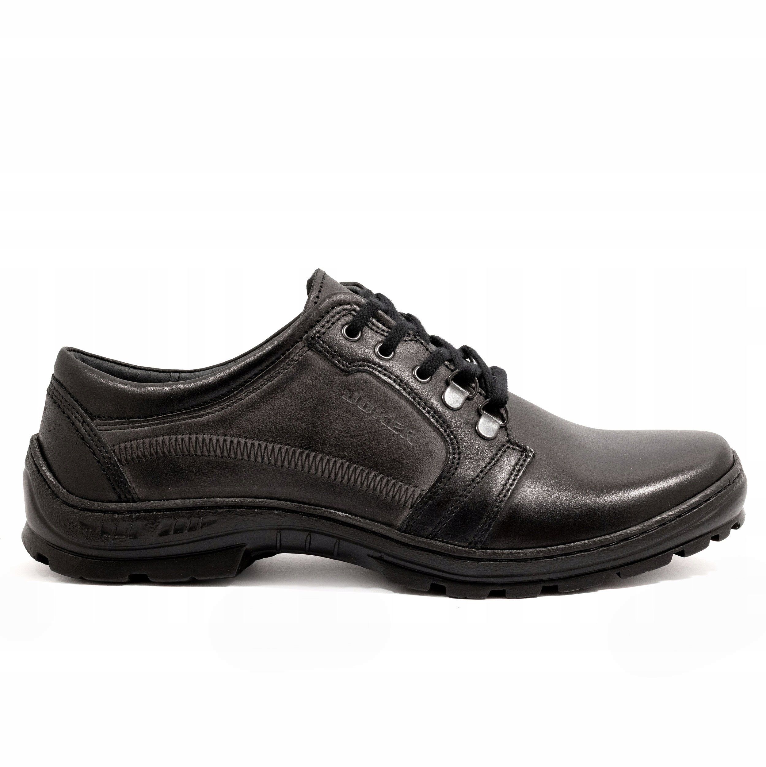 Pánské kožené boty Joker polské pohodlné 192 černé 42