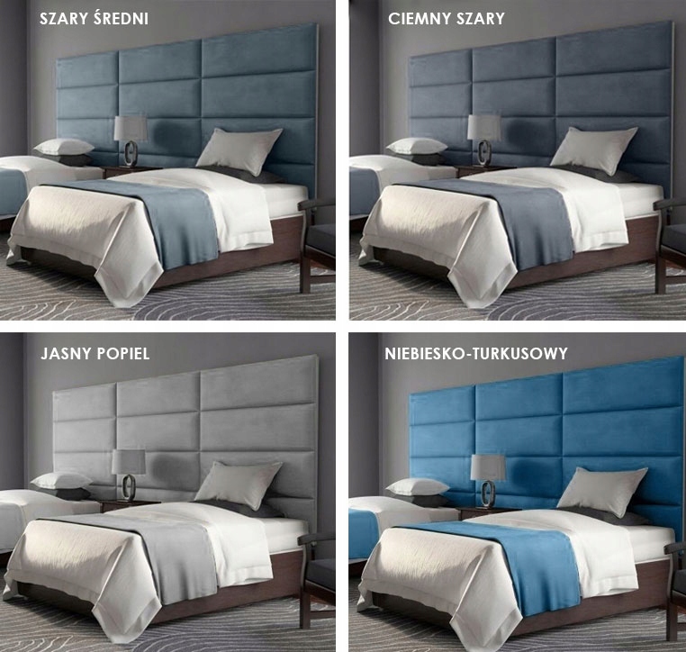 60X40 PANELE ŚCIENNE TAPICEROWANE WEZGŁOWIE WELUR Kształt wzoru prostokąty