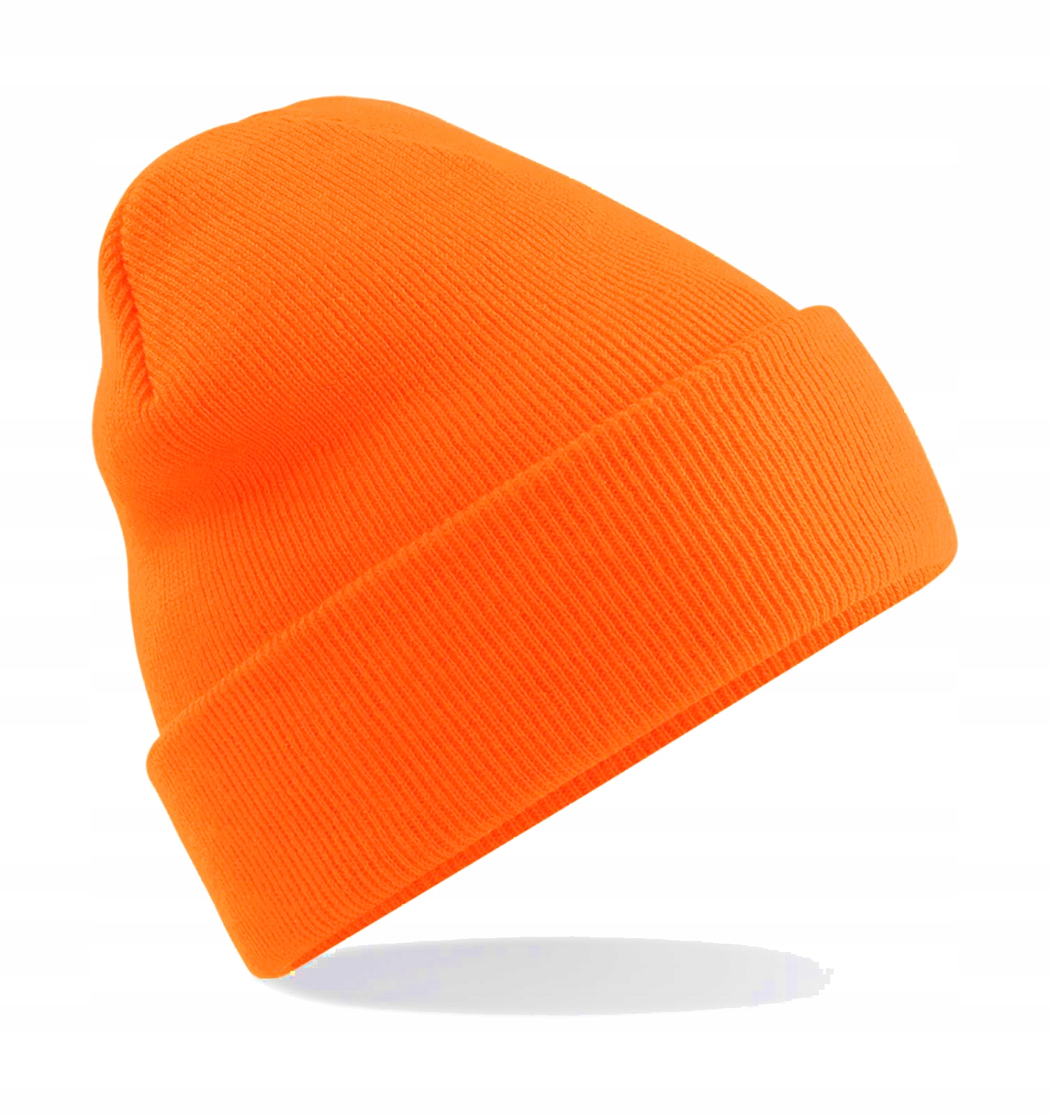 

Ciepła Miękka Czapka Zimowa Beanie - Fluo Orange