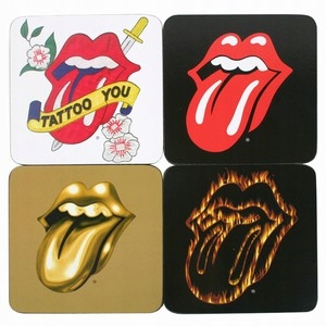 Rolling Stones 4 Piece Drink Bar Coaster podtácky pod sklenice komplet