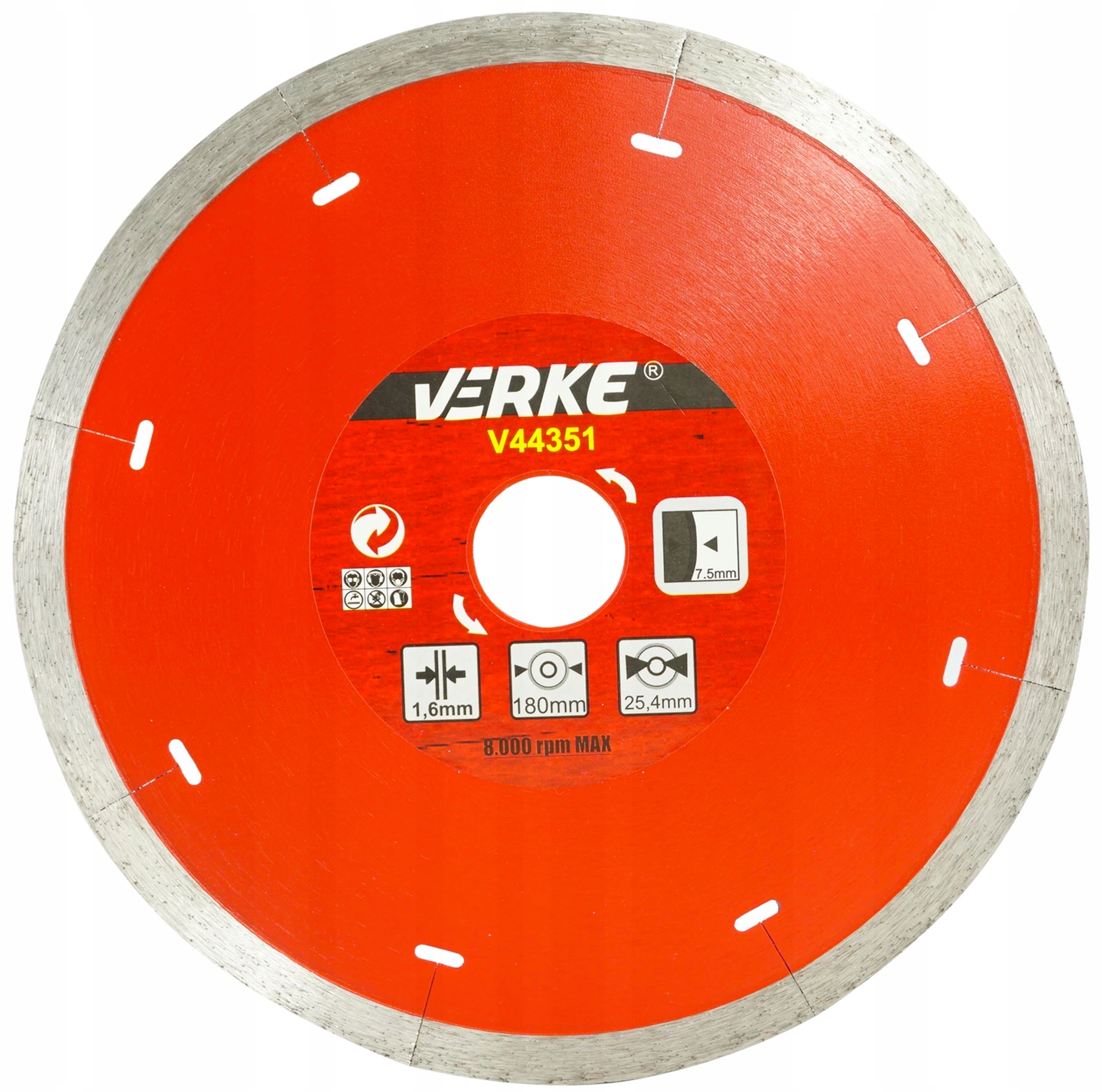 TARCZA DIAMENTOWA DO CIĘCIA PŁYTEK GLAZURY 180mm