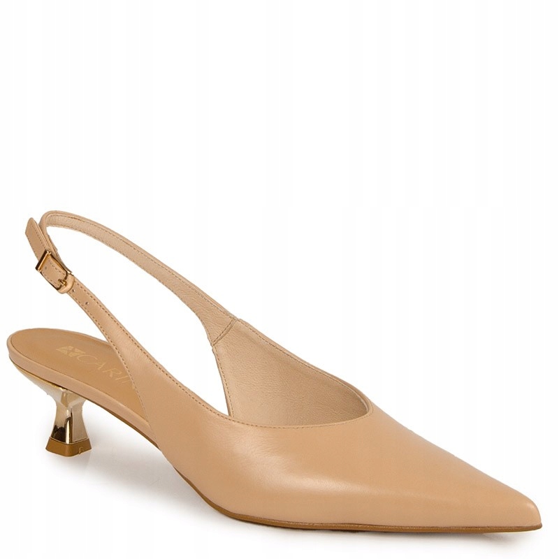 Carinii B10156 Béžové Kožené Lodičky Bez Podpatku 37