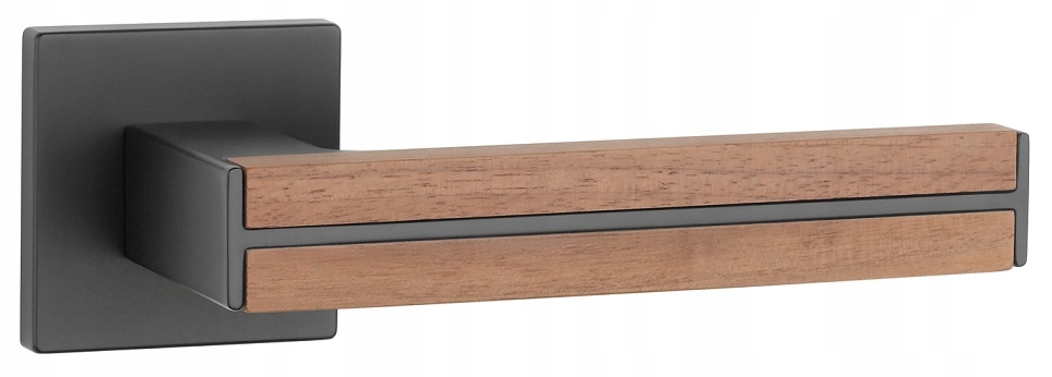 Štvorcová rozeta Imperata Slim 7 mm čierna orechové drevo Aprile