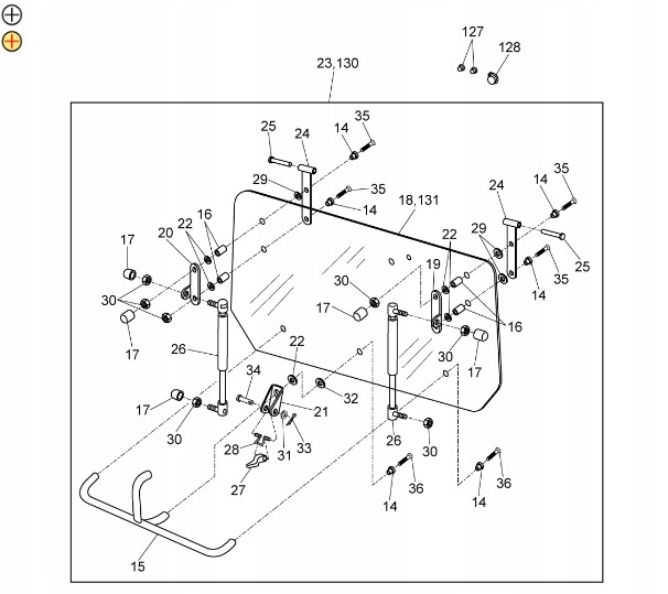 zadní sklo kompletní Zetor Proxima