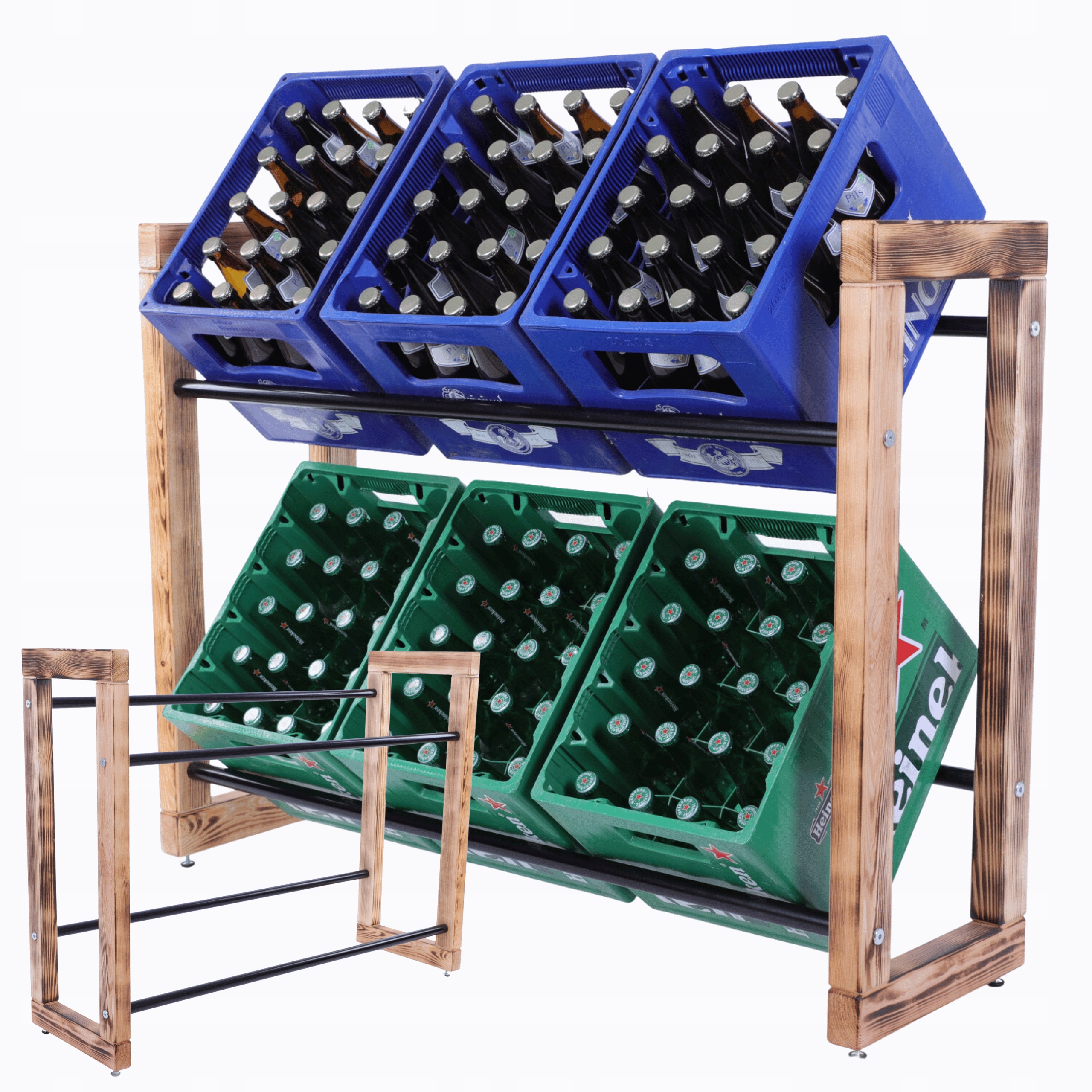 Regál na nápoje, stojan na pivo 85 x 112 cm, Kovové Eko Tyče