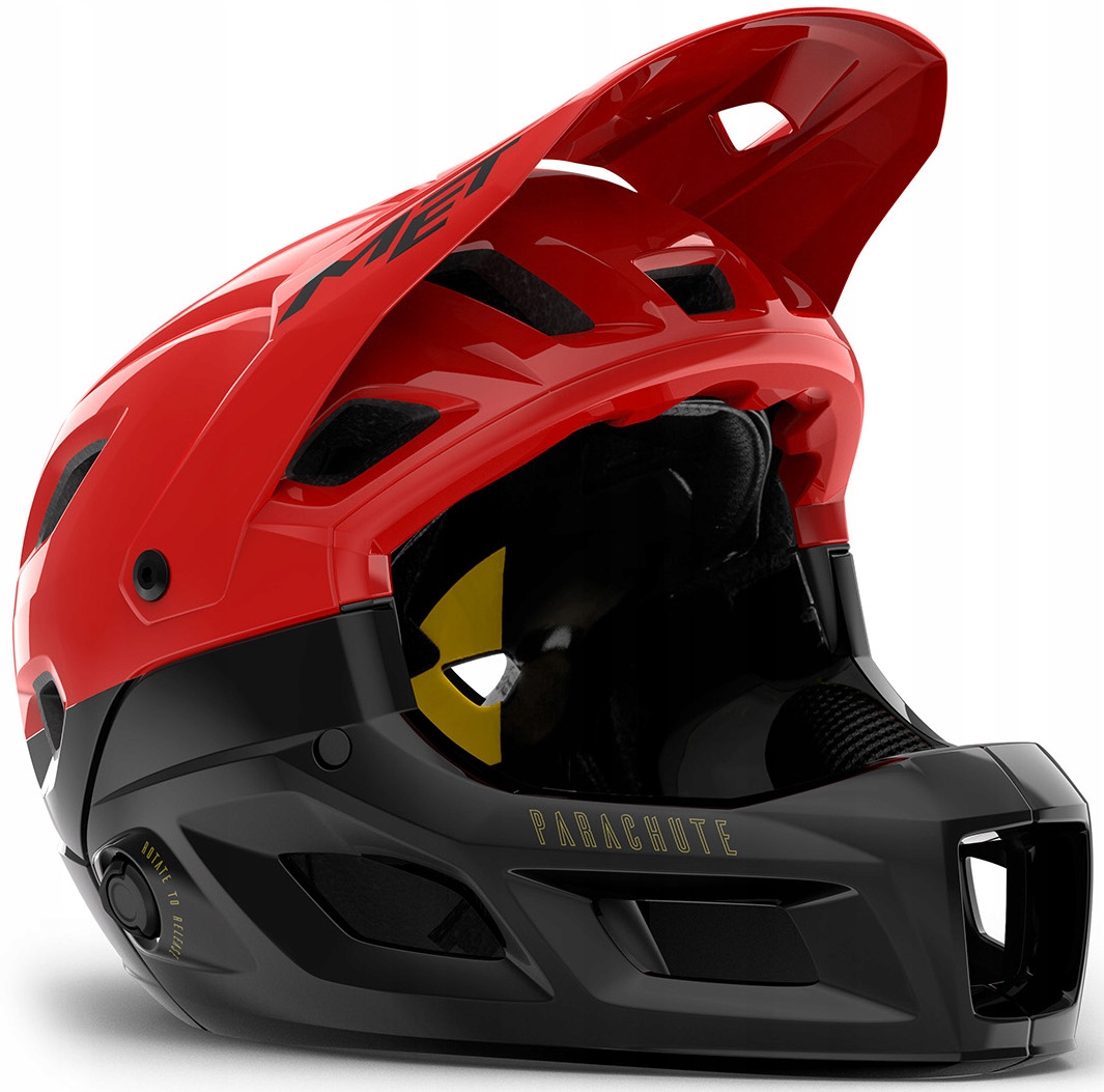 Cyklistická přilba Met Parachute Mcr fusion červená 56 58 cm Enduro Mips