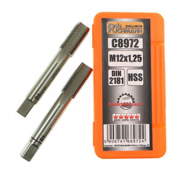 

Gwintowniki Drobnozwojowe M12x1,25 Hssg C8972