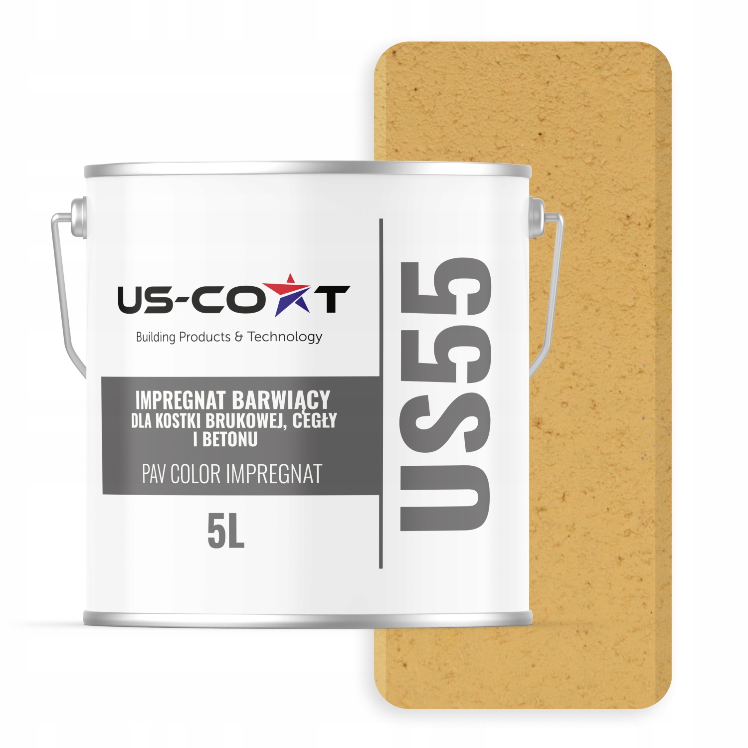 Barvící Impregnát Pro Dlažební Kostky Z Cihel Betonu, Pískově Žlutá Barva 5 L