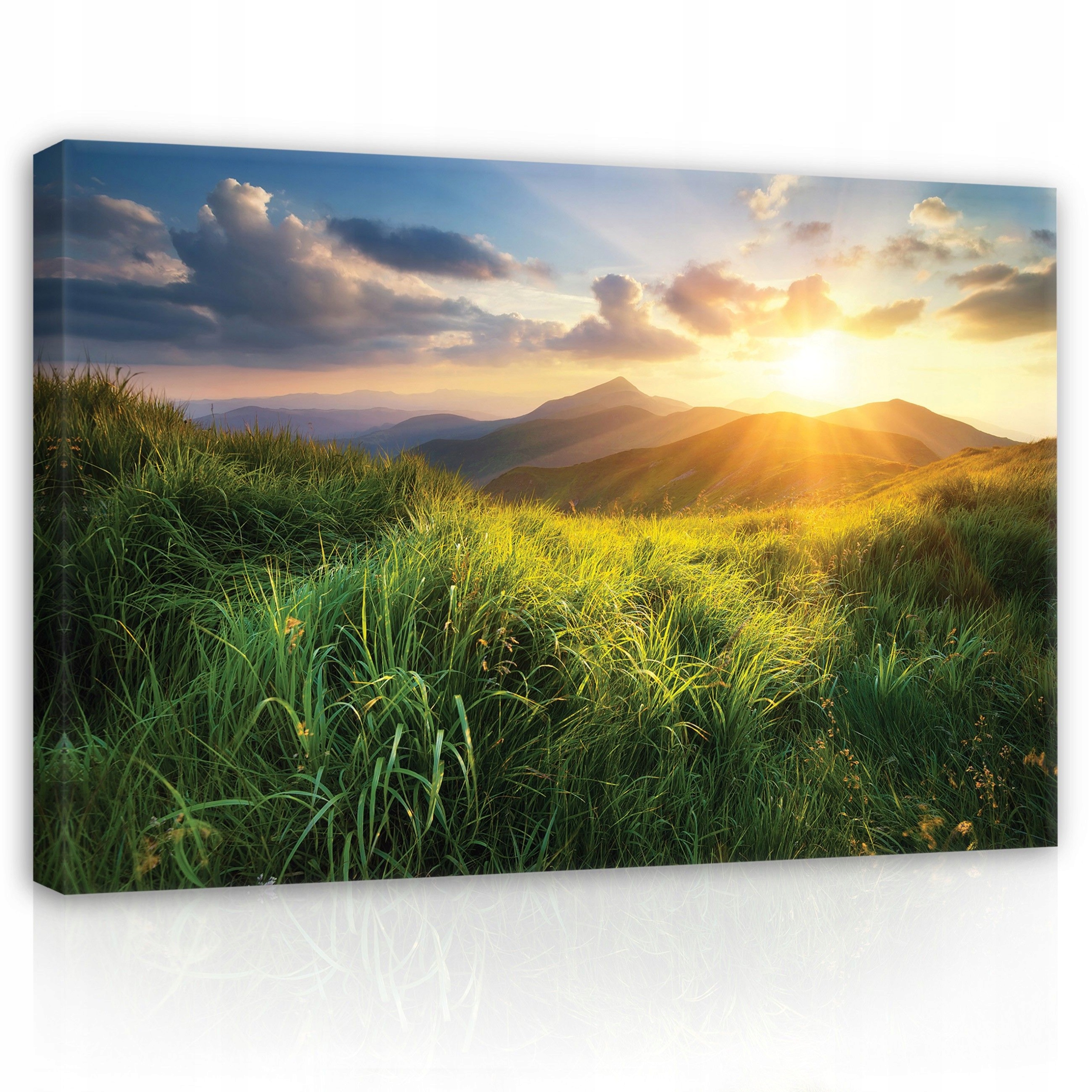 Obraz 120x80 horská krajina východ/západ slunce zlatá hodina příroda