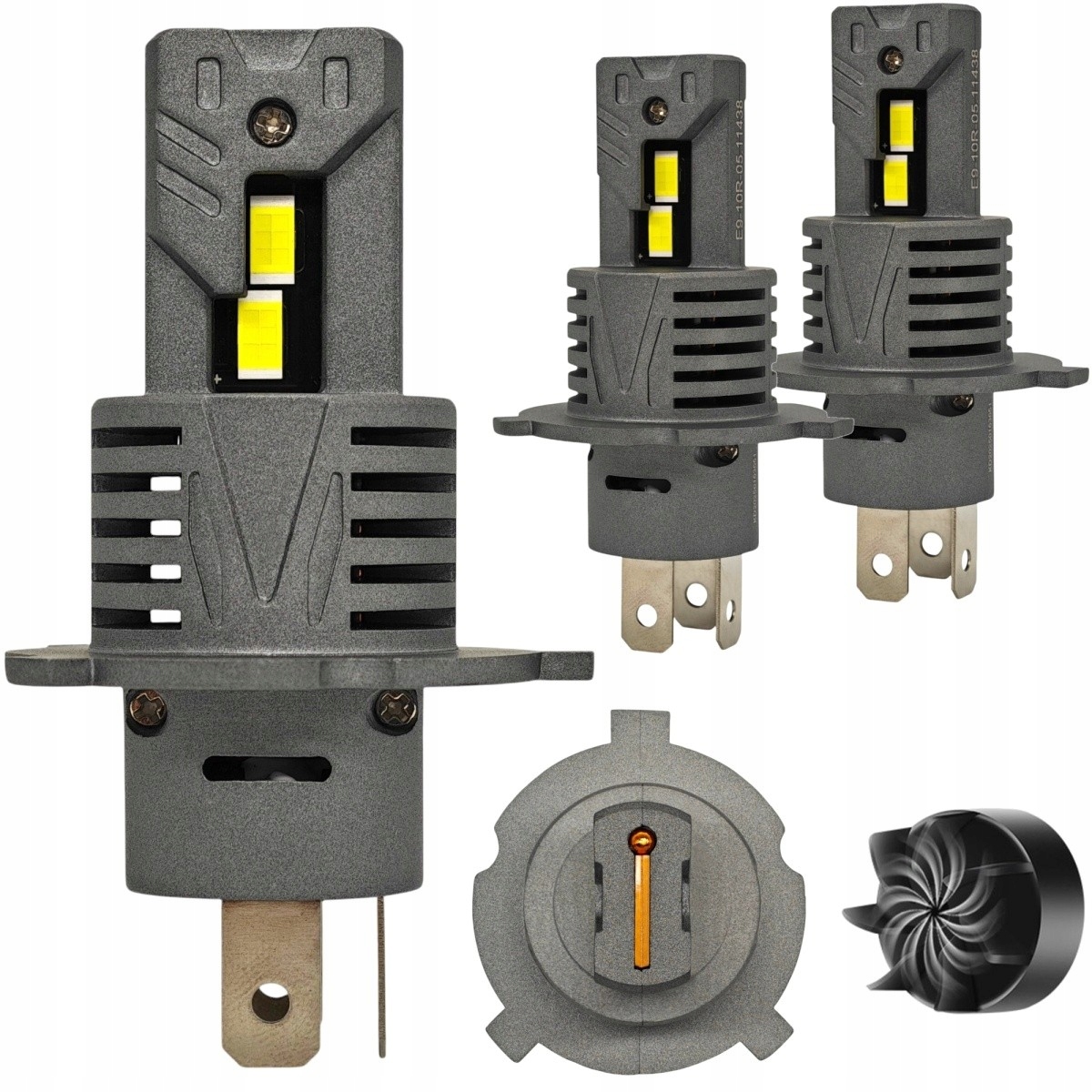 Led žiarovky H4 9V-32V Canbus 10000lm 2 ks bez chyby, silné biele svetlo