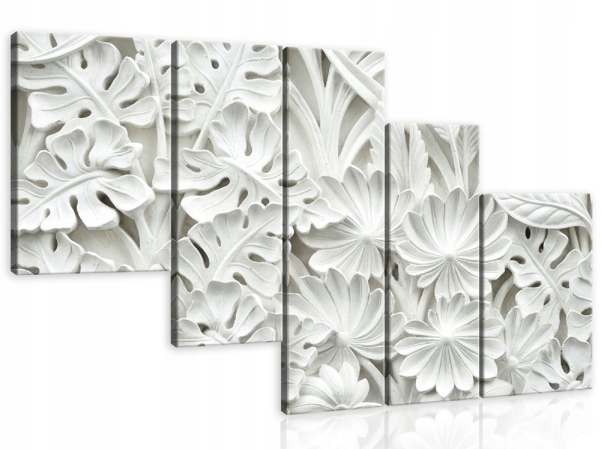 Obraz Na Plátne Canvas 170x100 Rastliny Alabaster Kvety Listy 3D Socha