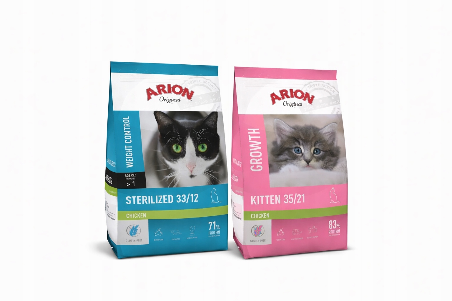 Levně Suché krmivo Arion – kuřecí maso, pro sterilizované kočky 7,5 kg dárek
