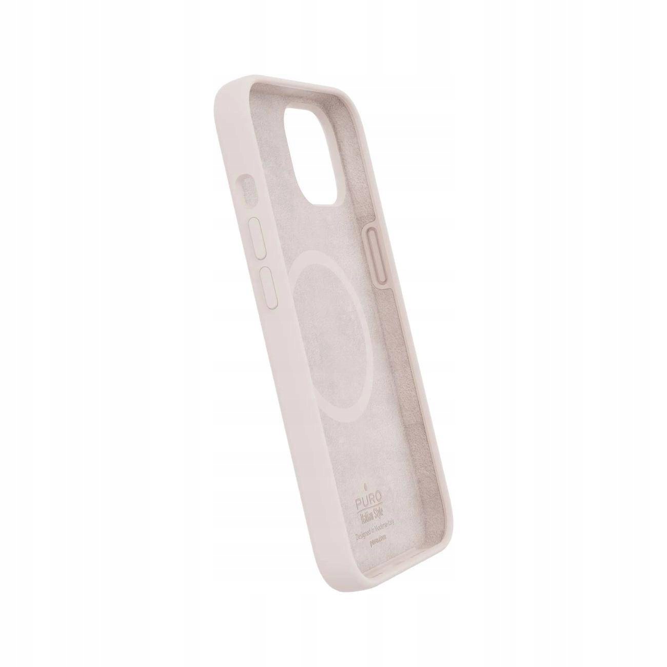 Pouzdro Silikonové Puro Icon Mag Pro Do Magsafe pro iPhone 13 14 Růžové