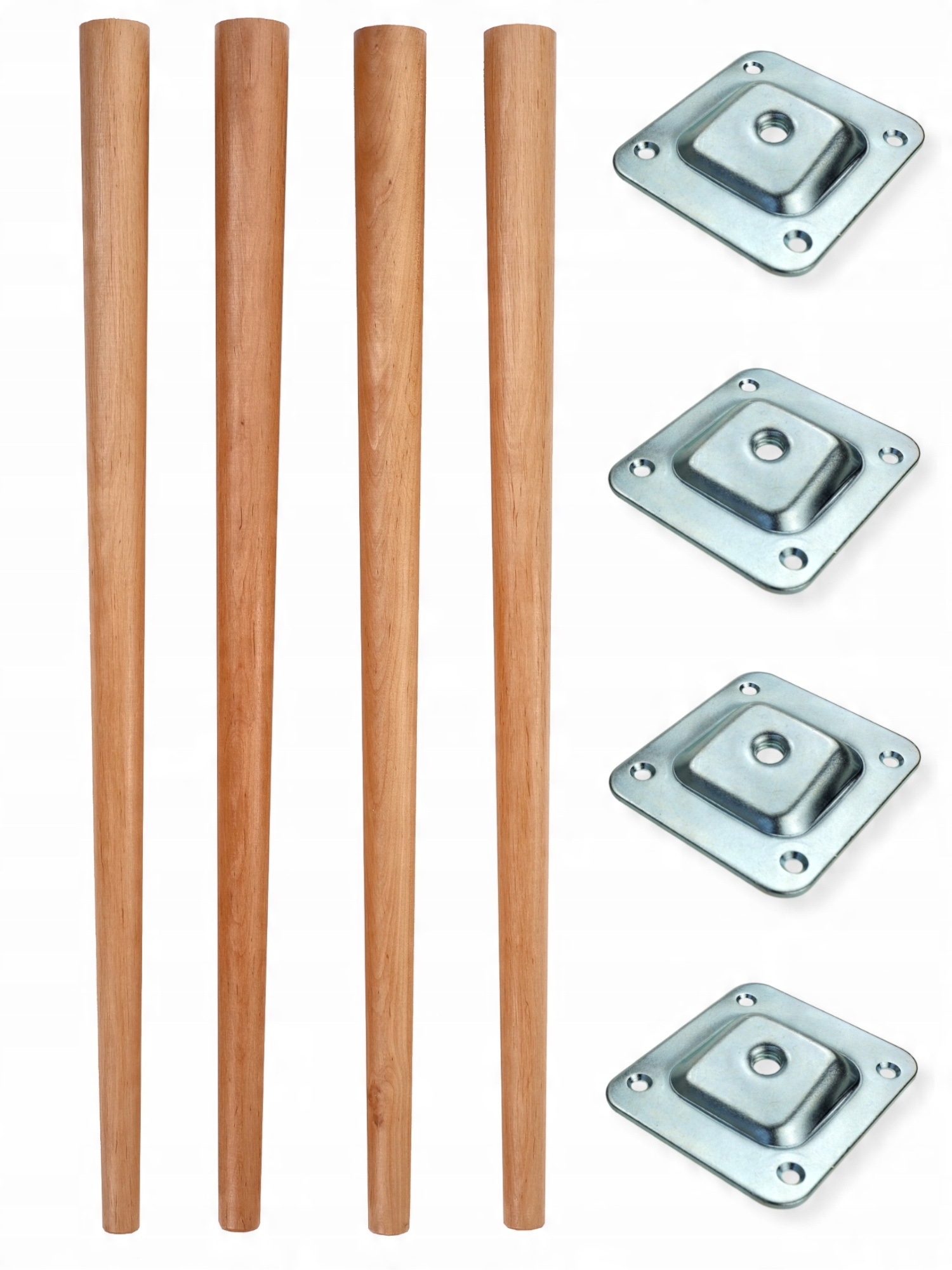 

Nogi meblowe do stołu drewniane Surowe 72cm Buk