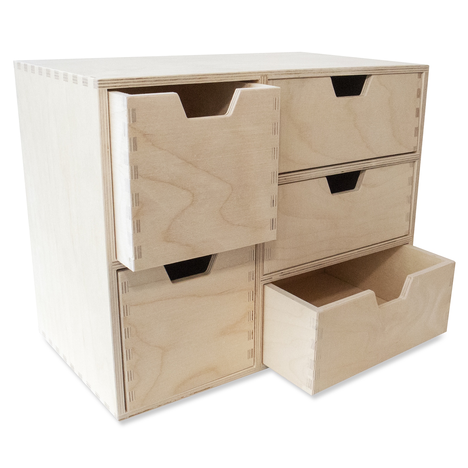 

Mini komoda drewniana organizer biurko 5 szuflad
