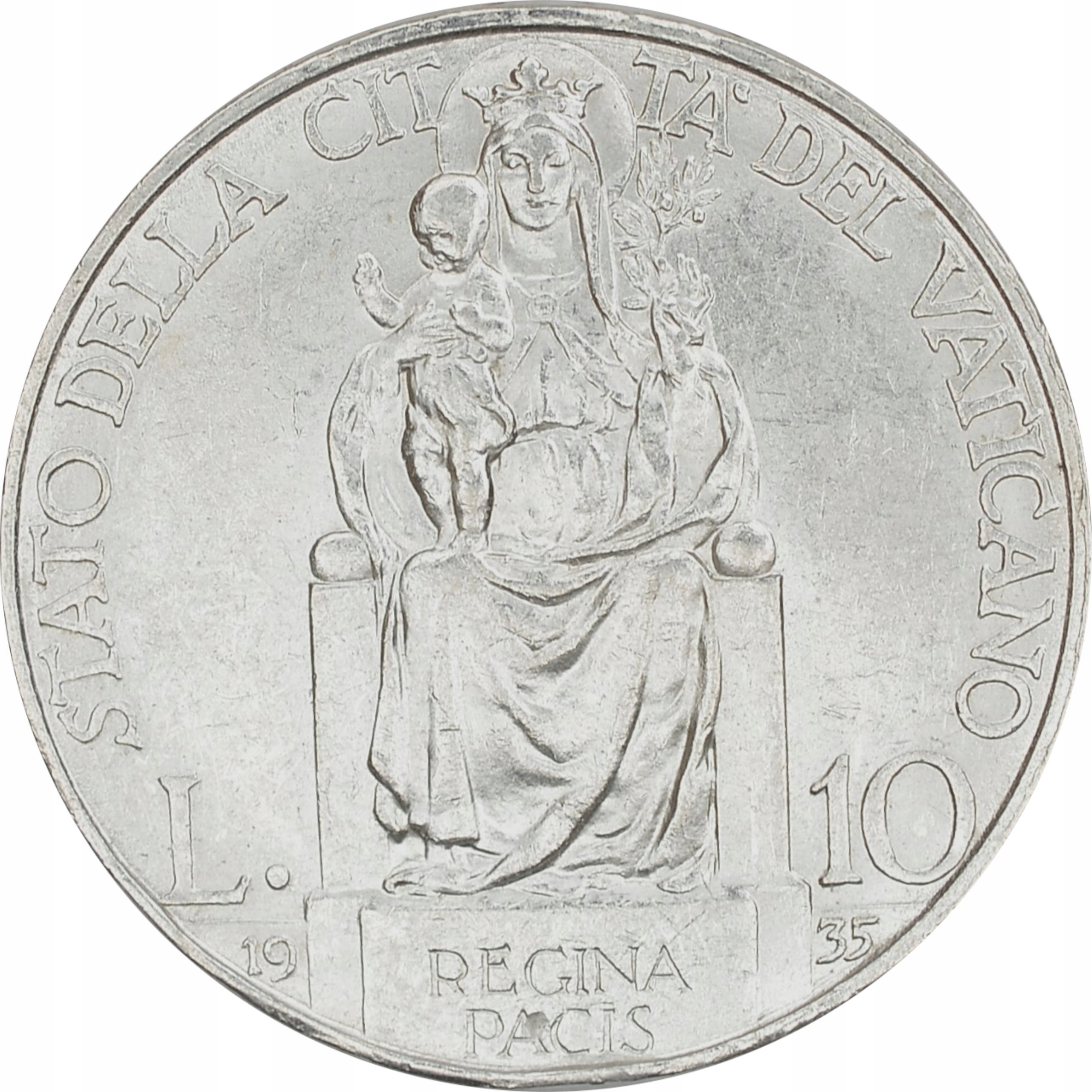 15.WATYKAN, PIUS XI, 10 LIRÓW 1935