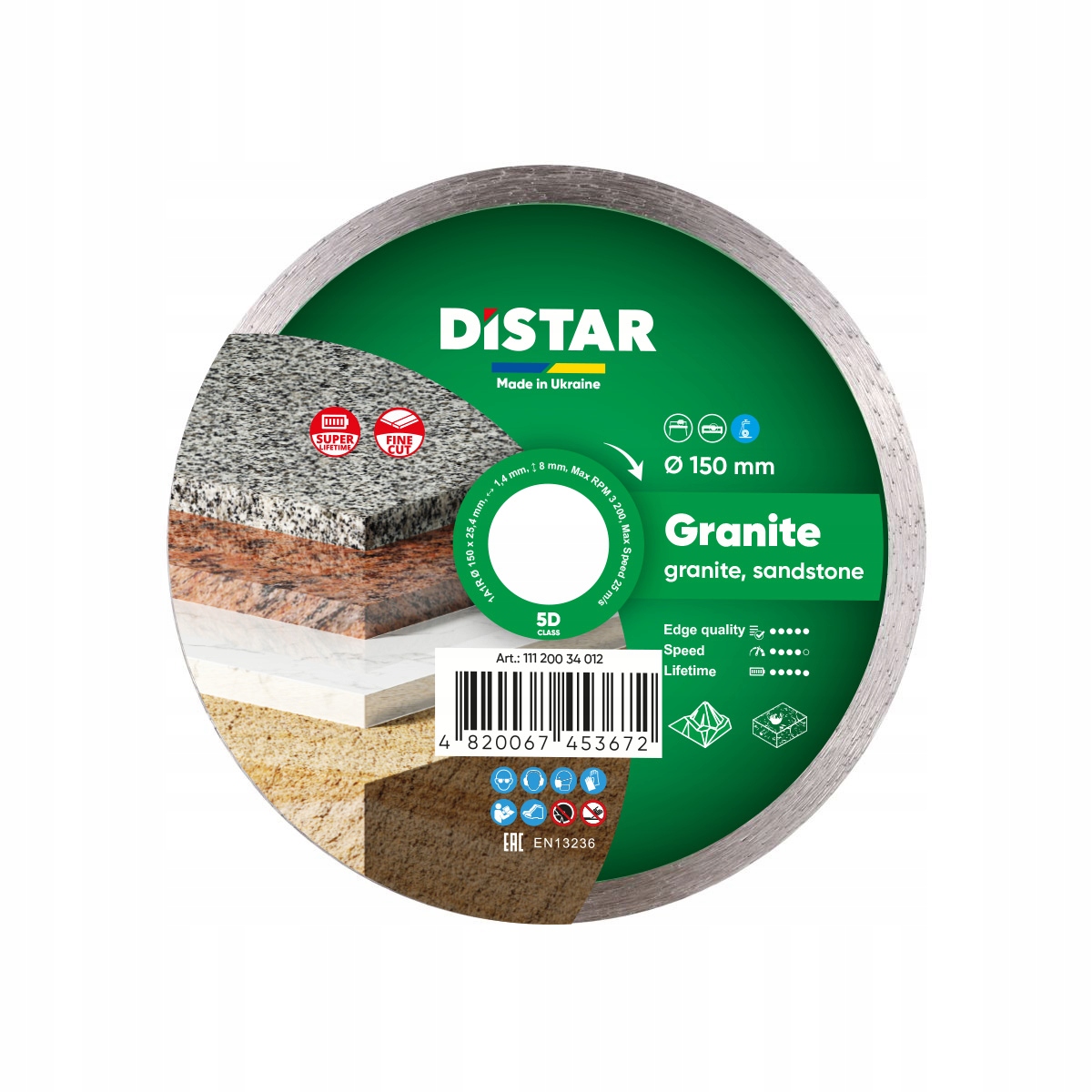 DiSTAR Diamantový Řezný Kotouč 150 mm x 25,4 mm Granite