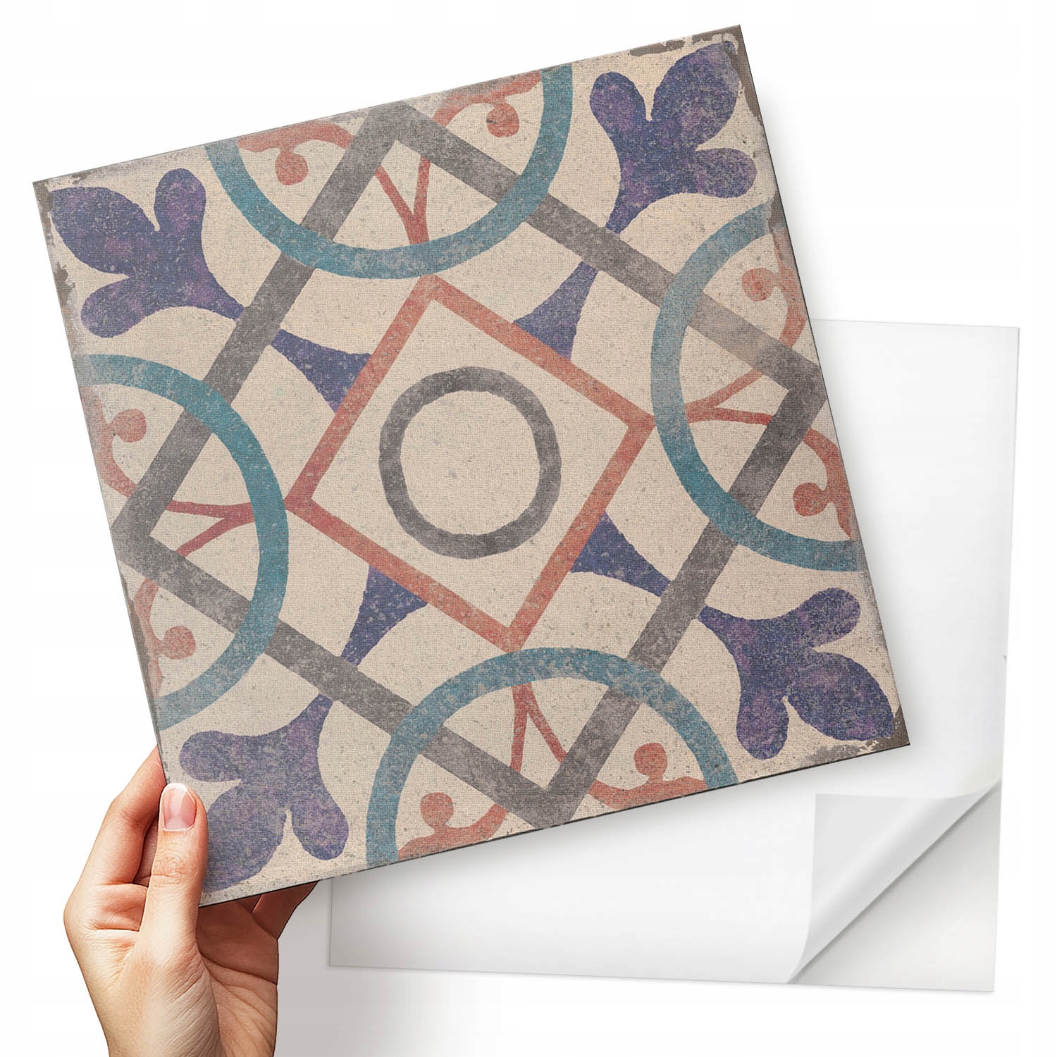 Vinylové podlahové dlaždice Motiv kruhů v geometrickém stylu 9x30x30 cm
