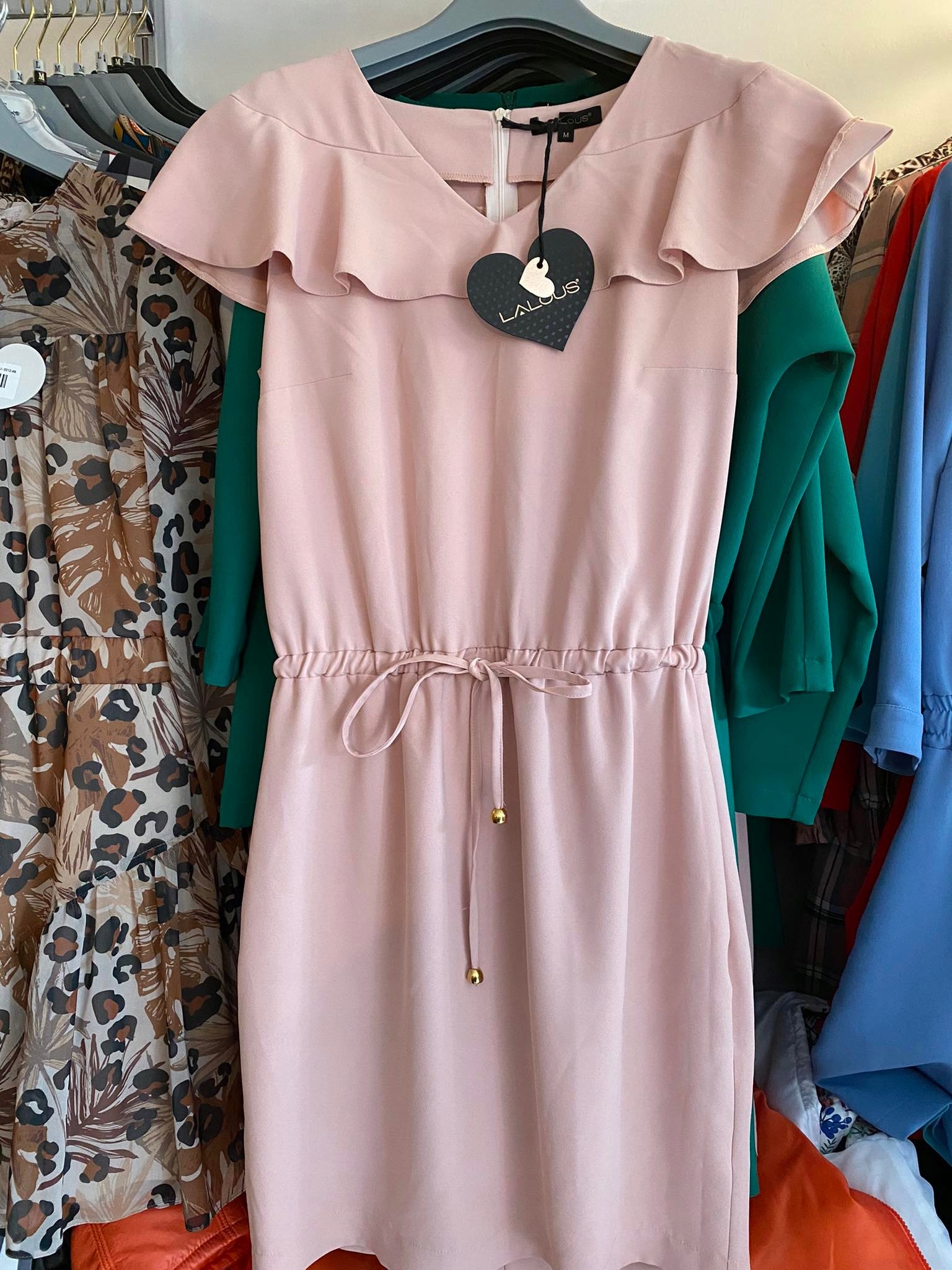 Šaty Lalous Barva Starorůžová vel. M