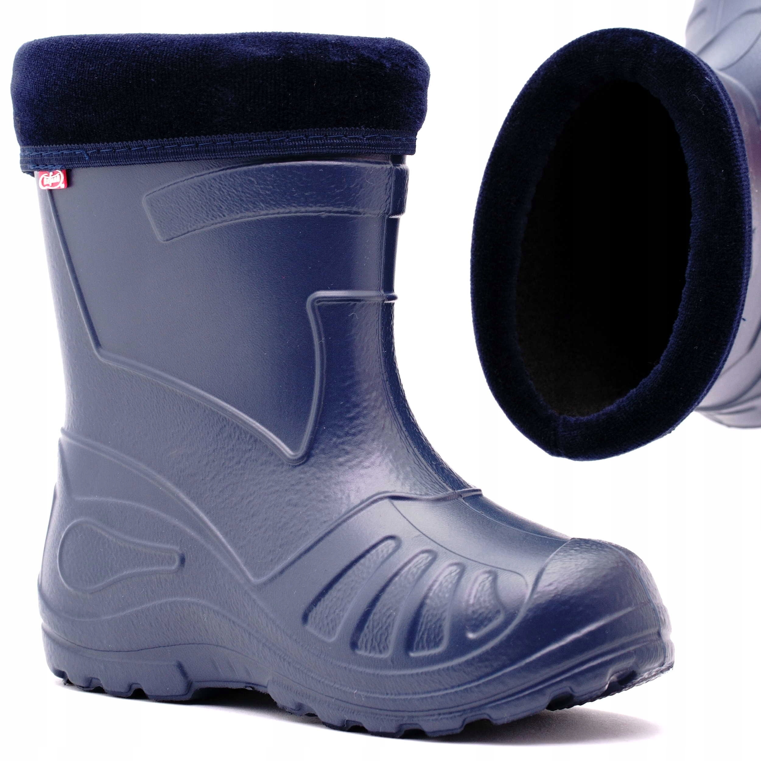 BEFADO LEKKIE KALOSZE PIANKOWE OCIEPLANE GRANAT 26