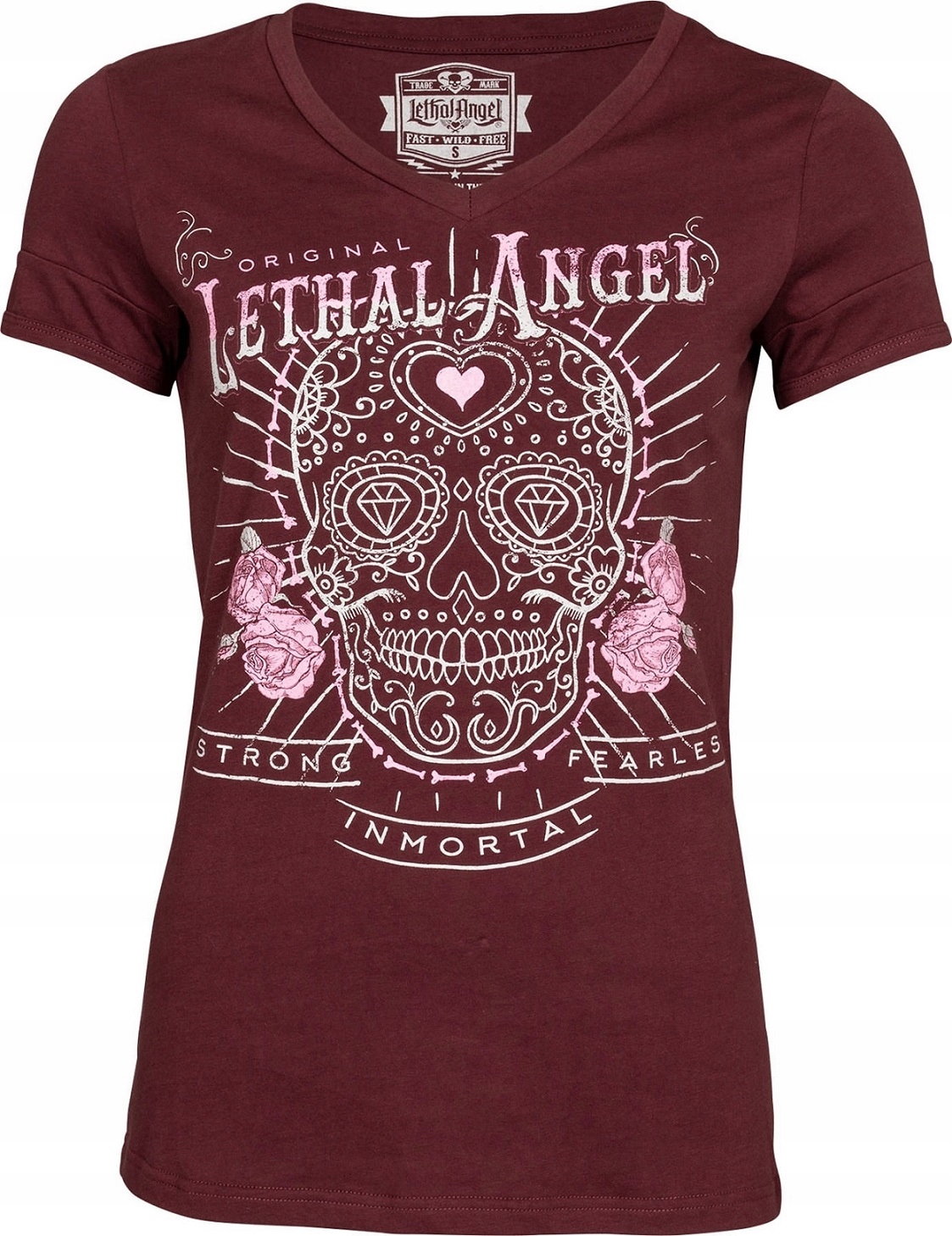 Tričko Dámské Lethal Angel Fearless Lebka L