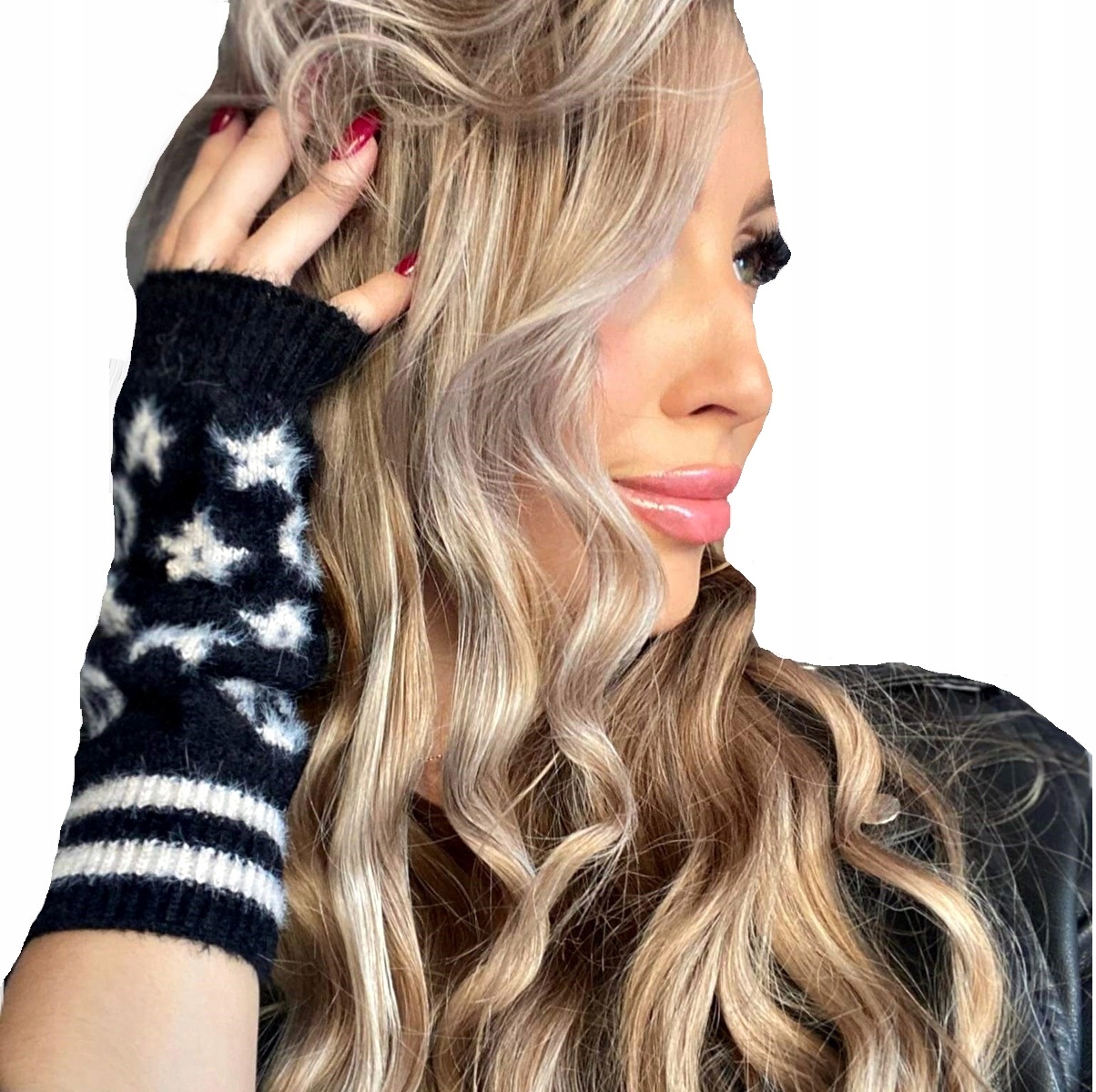 RĘKAWICZKI damski MITENKI LUIS ALPAKA bez palców