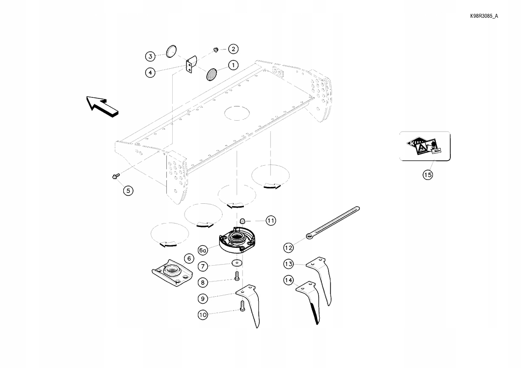 ZĄB LEWY BRONY AKTYWNEJ KUHN K-52549530 ORYGINAŁ Marka maszyny Inna