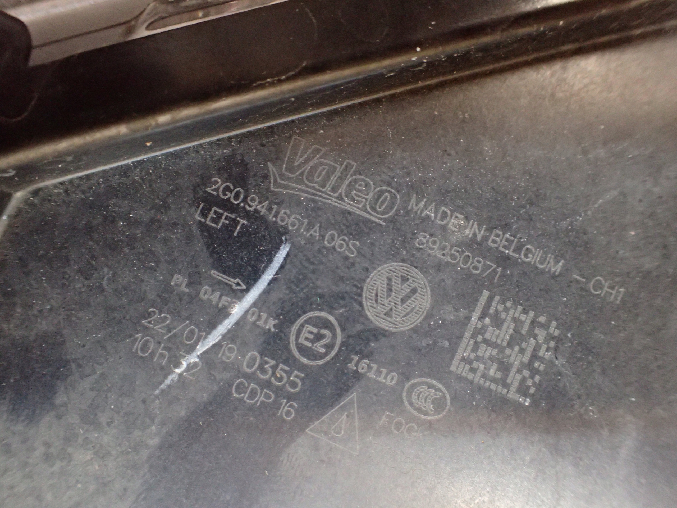 FOG LIGHT LEFT VW POLO 17- 2G LED 2G0941661A