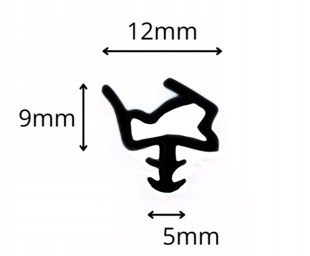 USZCZELKA DO DRZWI WEWNĘTRZNYCH CZARNA AKUSTYCZNA TERMOIZOLAZYCJA 5 metrów Kod producenta 0007-3 5