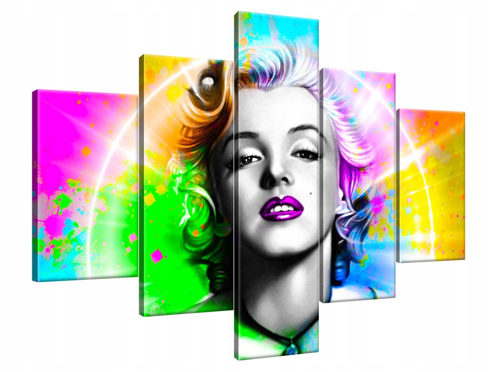 

Obraz Drukowany 100x70 Tęczowa Marylin Monroe wid