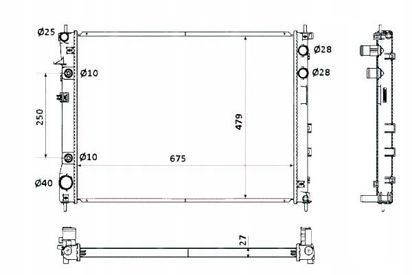 NRF CHŁODNICA SUBARU TRIBECA 3,0/3,6 05-