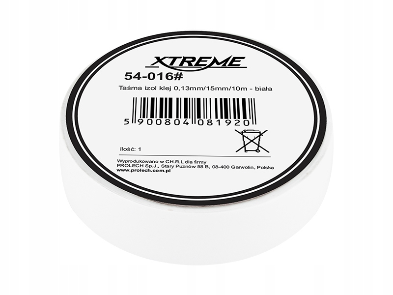 

Taśma izolacyjna Xtreme 0,13mm/15mm/10m, biała