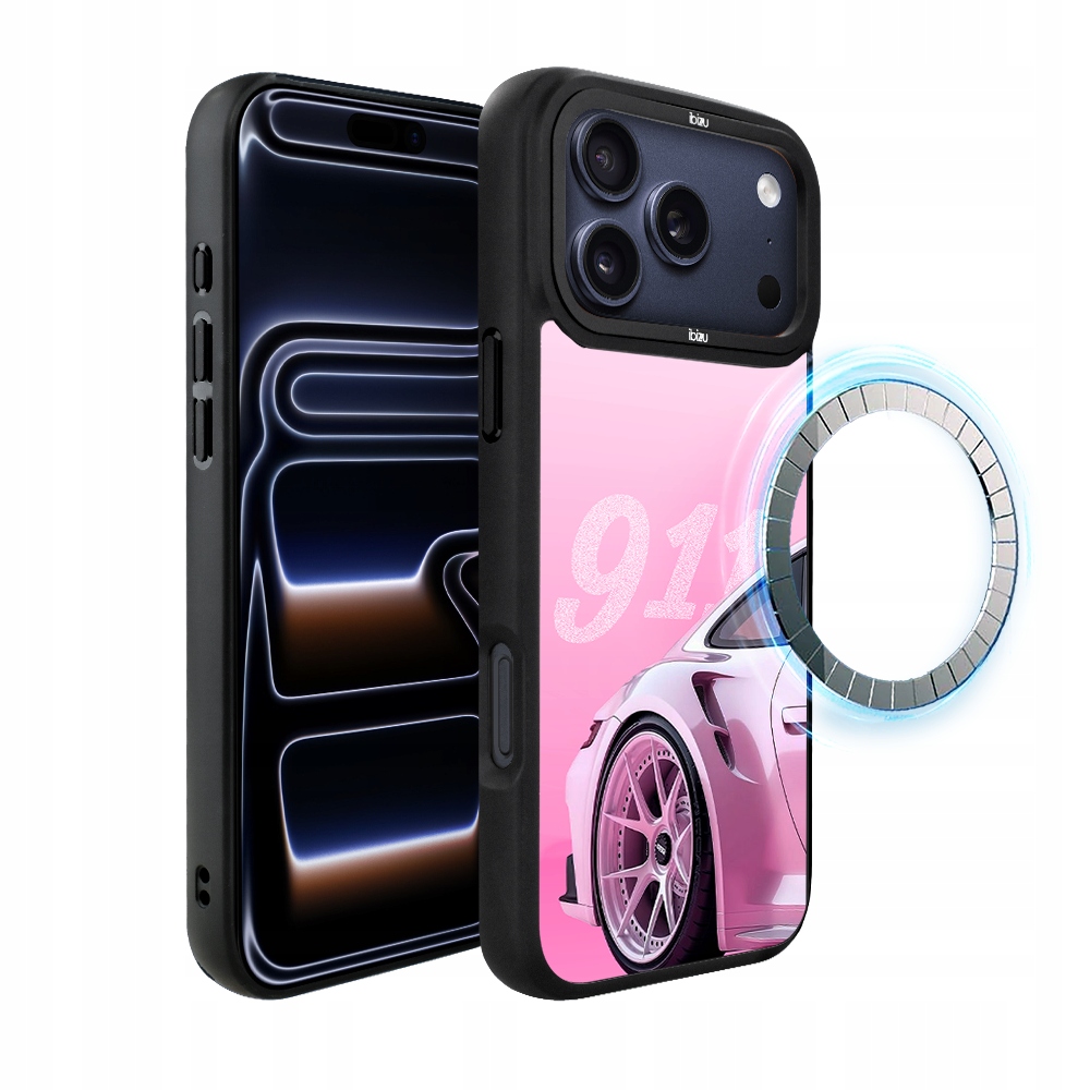 Pouzdro pro iPhone 17 Pro Max Ibizu DropGuard Matt s MagSafe, 911, růžové